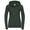 Bluza Damska Slim Czesana Bawełna Z Kapturem Z266F - Bottle Green