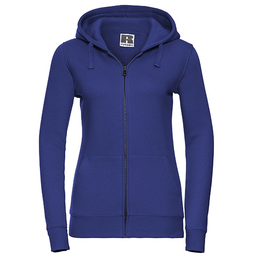 Bluza Damska Slim Czesana Bawelna Z Kapturem Z266F - Bright Royal