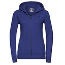 Bluza Damska Slim Czesana Bawełna Z Kapturem Z266F - Bright Royal