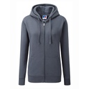 Bluza Damska Slim Czesana Bawełna Z Kapturem Z266F - Convoy Grey (Solid)