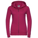 Bluza Damska Slim Czesana Bawełna Z Kapturem Z266F - Fuchsia