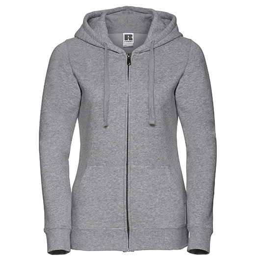 Bluza Damska Slim Czesana Bawelna Z Kapturem Z266F - Light Oxford (Heather)