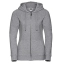Bluza Damska Slim Czesana Bawełna Z Kapturem Z266F - Light Oxford (Heather)