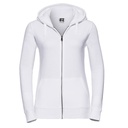 Bluza Damska Slim Czesana Bawełna Z Kapturem Z266F - White