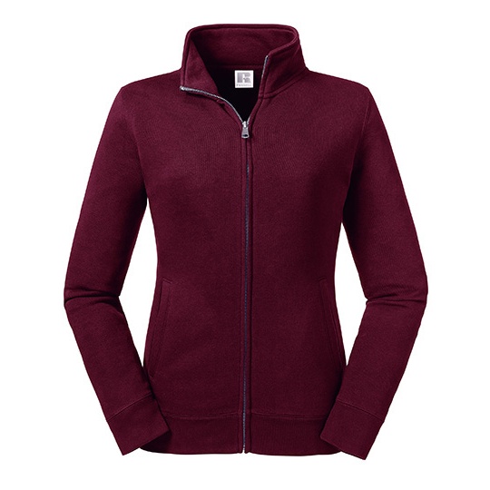 Bluza Damska Slim Bawelniana ze Stojka Z267F - Burgundy