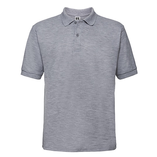 Męska Koszulka Polo Klasyczna Z539 - Light Oxford (Heather)