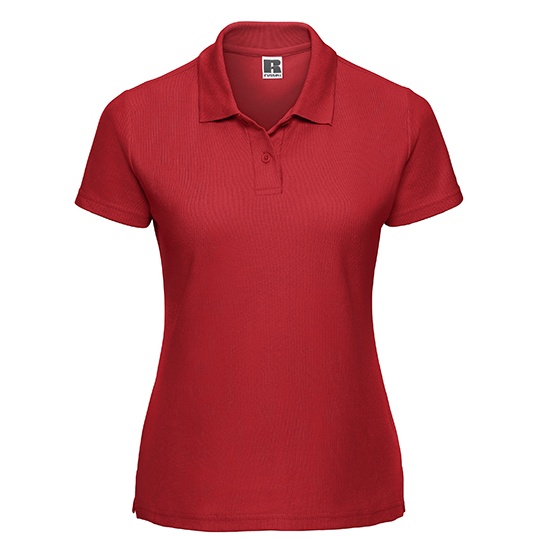 Koszulka Polo Damska Klasyczna Pika Bawełna Poliester Z539F - Bright Red