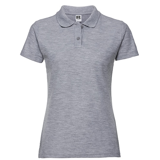 Koszulka Polo Damska Klasyczna Pika Bawelna Poliester Z539F - Light Oxford (Heather)