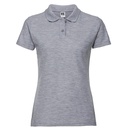 Koszulka Polo Damska Klasyczna Pika Bawełna Poliester Z539F - Light Oxford (Heather)