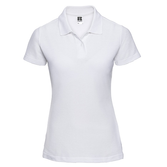 Koszulka Polo Damska Klasyczna Pika Bawelna Poliester Z539F - White