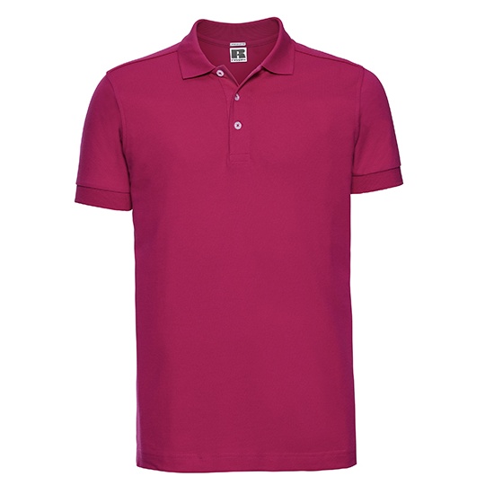 Męskie Polo Slim z Tkaniny Piqué Z566 - Fuchsia