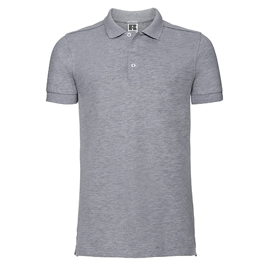 Koszulka Polo Męska Slim Pika Stretch Z566 - Light Oxford (Heather)
