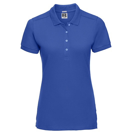 Koszulka Polo Damska Dopasowana Elastyczna Bawelna Z566F - Azure Blue