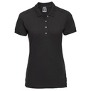 Koszulka Polo Damska Dopasowana Elastyczna Bawełna Z566F - Black