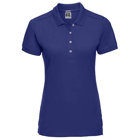 Koszulka Polo Damska Dopasowana Elastyczna Bawelna Z566F - Bright Royal