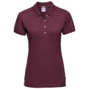Koszulka Polo Damska Dopasowana Elastyczna Bawełna Z566F - Burgundy