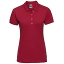 Koszulka Polo Damska Dopasowana Elastyczna Bawełna Z566F - Classic Red