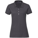 Koszulka Polo Damska Dopasowana Elastyczna Bawełna Z566F - Convoy Grey (Solid)