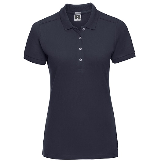 Koszulka Polo Damska Dopasowana Elastyczna Bawelna Z566F - French Navy