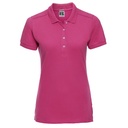 Koszulka Polo Damska Dopasowana Elastyczna Bawełna Z566F - Fuchsia