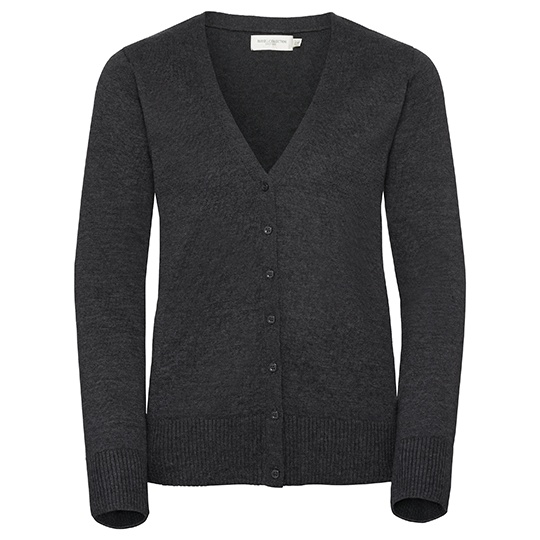 Kardigan Damski Klasyczny CottonBlend Z715F - Charcoal Marl