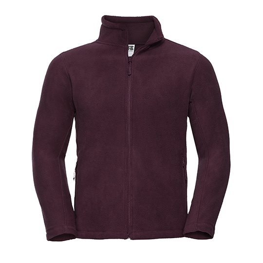 Bluza Meska Klasyczna Polarowa na Zamek Z8700 - Burgundy