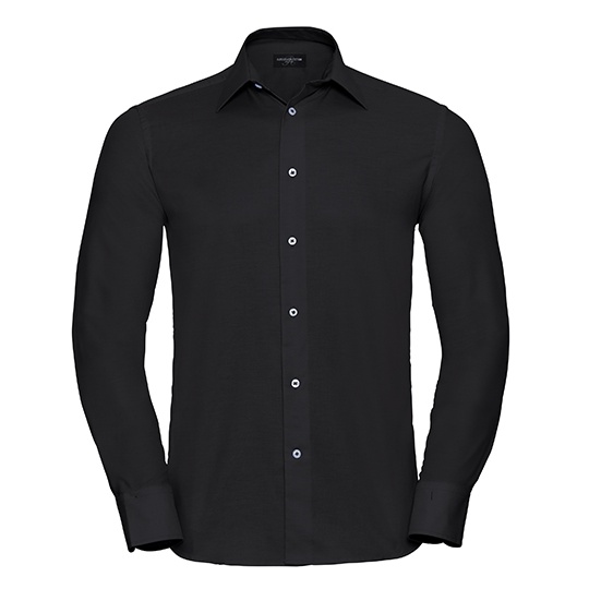 Koszula Meska Slim Fit Oxford Z922 - Black