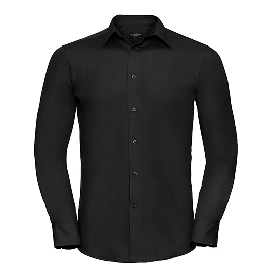 Koszula Męska Slim Popelina Latwa w Pielegnacji Z924 - Black