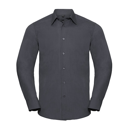 Koszula Męska Slim Popelina Łatwa w Pielęgnacji Z924 - Convoy Grey