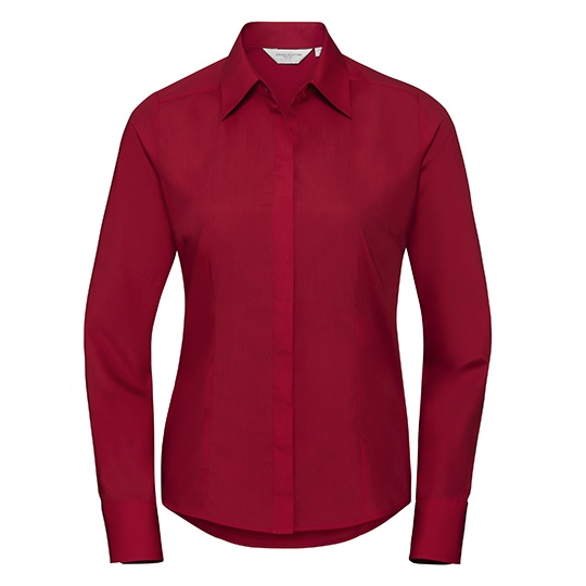 Koszula Damska Slim Popelina Z924F - Classic Red