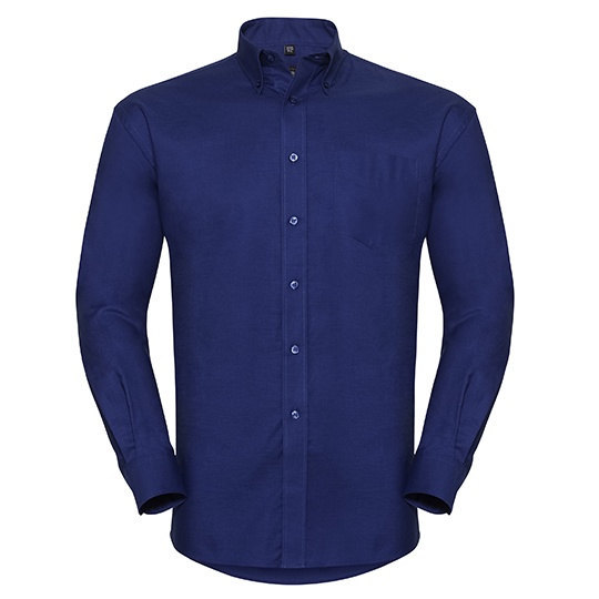 Męska koszula Oxford z długim rękawem Z932 - Bright Royal