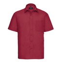 Koszula Męska Klasyczna Popelinowa Krótki Rękaw Z935 - Classic Red