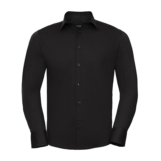 Koszula Męska Slim Bawełna Czesana Elastan Z946 - Black