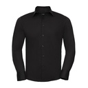 Koszula Męska Slim Bawełna Czesana Elastan Z946 - Black