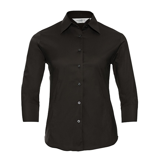 Dopasowana koszula damska Z946F - Chocolate