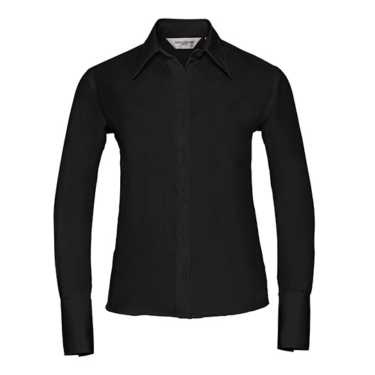 Koszula Damska Slim Bawelna Czesana Z956F - Black