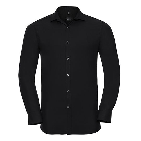 Koszula Męska Slim Fit Bawełna LYCRA Z960 - Black