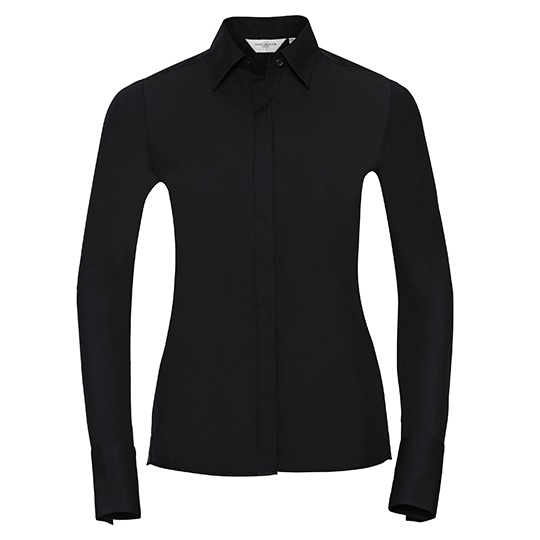 Koszula Damska Slim Bawelniana Elastyczna Z960F - Black