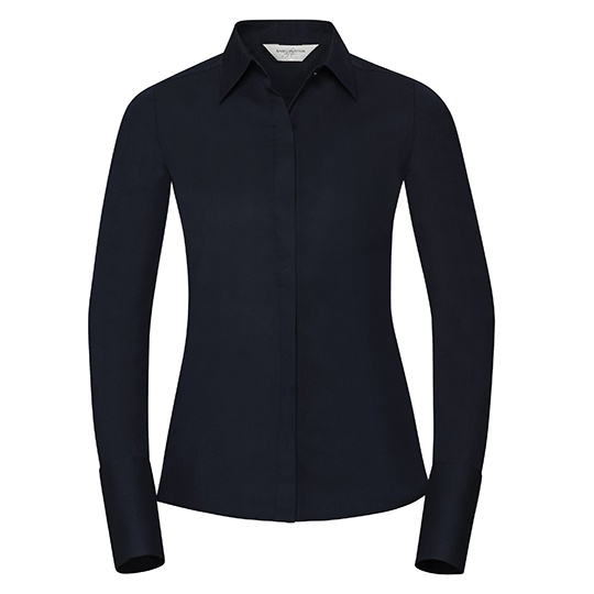 Koszula Damska Slim Bawełniana Elastyczna Z960F - Bright Navy