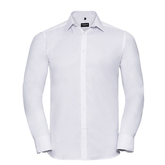 Koszula Meska Slim Herringbone Latwa Pielegnacja Z962 - White