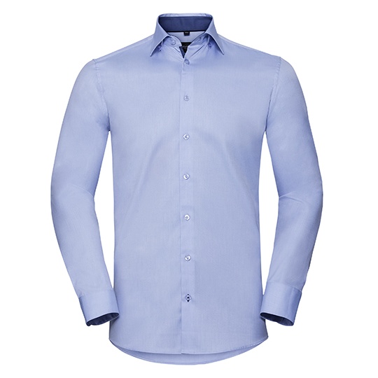 Koszula Meska Slim Latwa Pielegnacja Z964 - Light Blue & Mid Blue & Bright Navy
