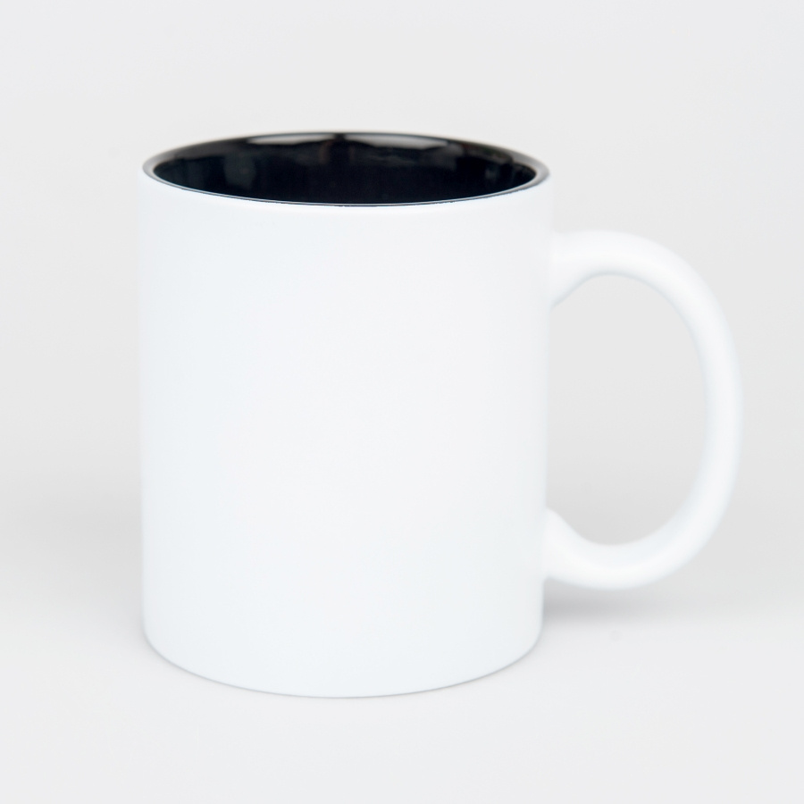 Kubek matowy do graweru 300ml CG00001 - Biały-czarny