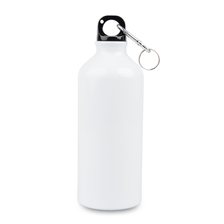 Aluminiowa butla 600 ml z karabinczykiem G0040200 - Bialy