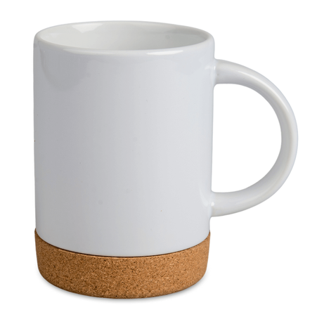 Kubek ceramiczny z korkowym spodem G00402070 - Bialy