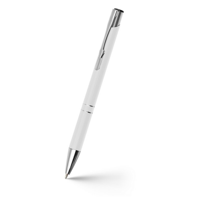 Dlugopis z aluminium V0051 V0051-02 - Bialy