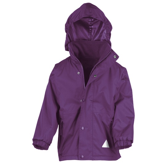 Plaszcz Dzieciecy Klasyczny Wodoodporny z Recyklingu RT160J - Purple & Purple