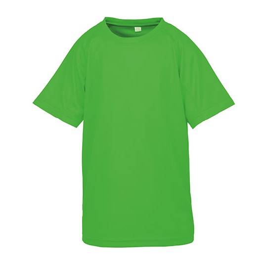 Koszulka Dziecięca Oddychająca Poliestrowa RT287J - Fluorescent Green