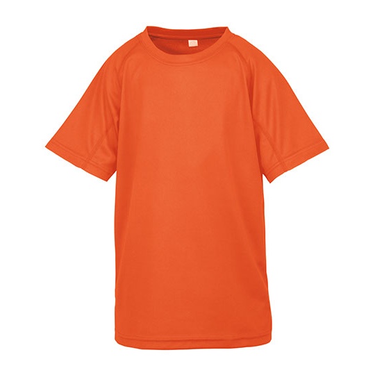 Koszulka Dziecieca Oddychajaca Poliestrowa RT287J - Fluorescent Orange