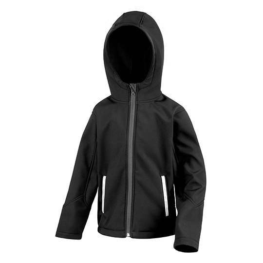 Kurtka Dziecięca Softshell Oddychająca RT224J - Black & Grey