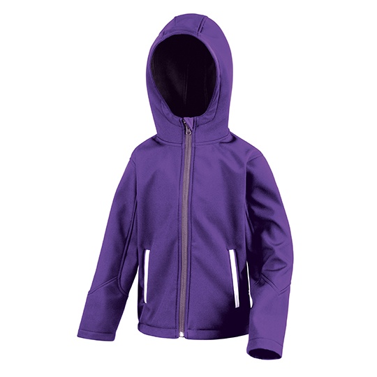 Kurtka Dziecięca Softshell Oddychająca RT224J - Purple & Grey